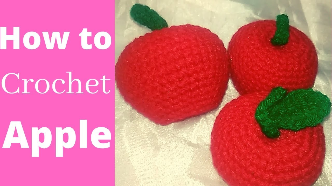 How to Crochet Apple.Woolen Apple.free pattern.Indu's Creation.Crochet tutorial video for beginners