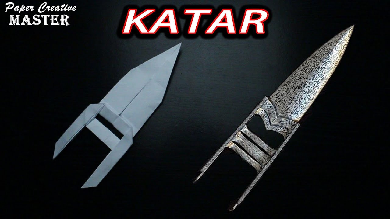 How to make a katar out of paper. Origami weapons