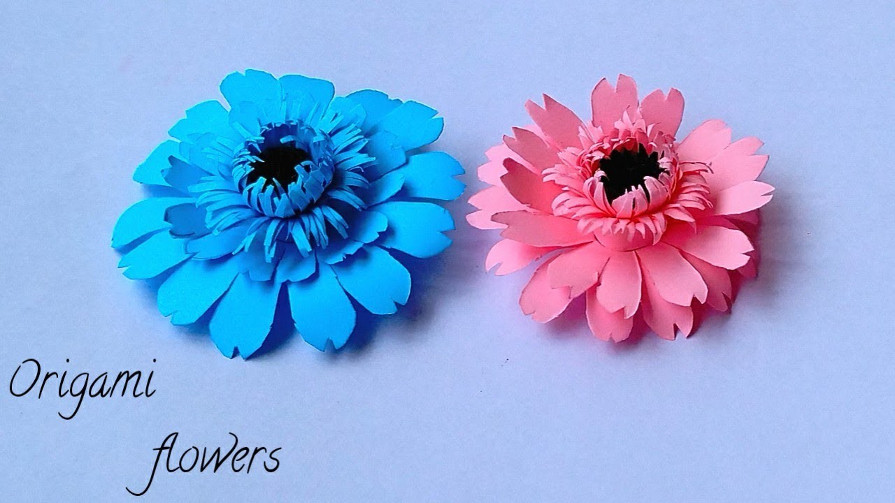 How to make a paper flowers easy | Origami flower | Origami flower easy | Paper flower making