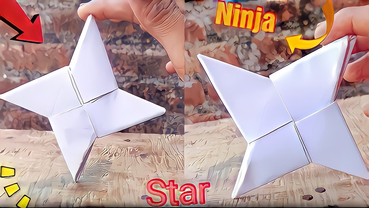 how-to-make-a-paper-ninja-star-shuriken-easy-origami-paper-ninja