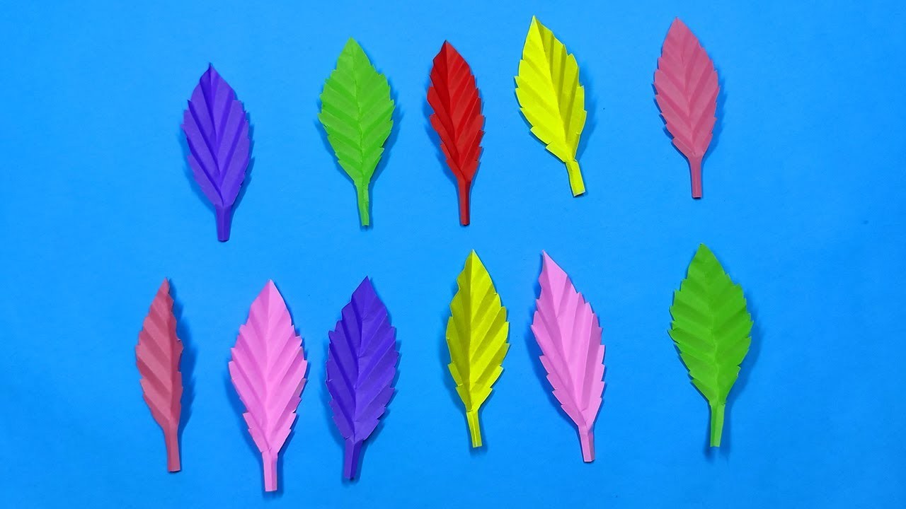 How to make a paper rose LEAF | Easy Paper Leaf । Paper Leaves Making । Paper Crafts for School