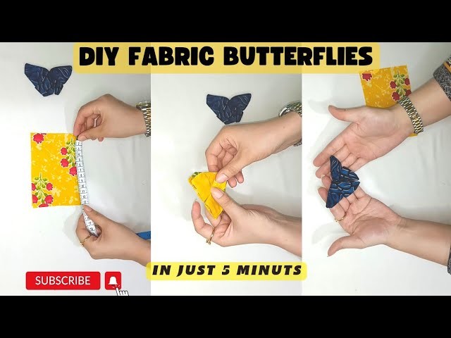 How to make Fabric Butterflies.Diy fabric origami butterfly ???? in just 5 minutes ????