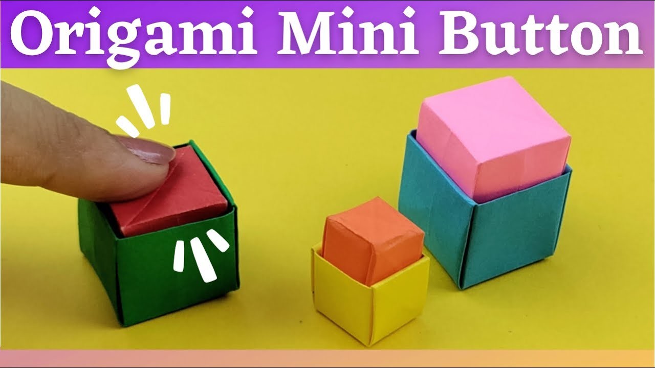 How To Make Origami Button Toy || DIY Mini Origami Button || Origami Pop It || Origami Fidget Toy ▶️