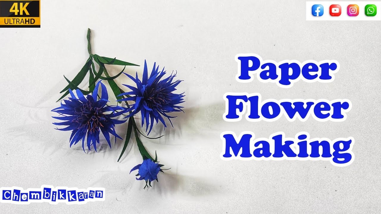 How to make paper flower | Paper flower making | Paper craft | Flower making | Easy Flower making