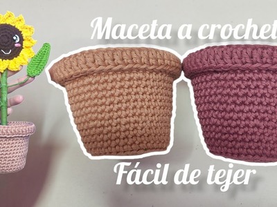 Maceta Tejida a Crochet-Maceta a Crochet para flores ( English subtitles)