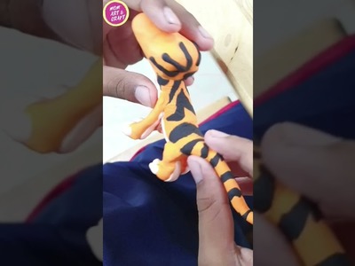 Making of tiger using playdoh #shorts #satisfying #playdoh #tiger