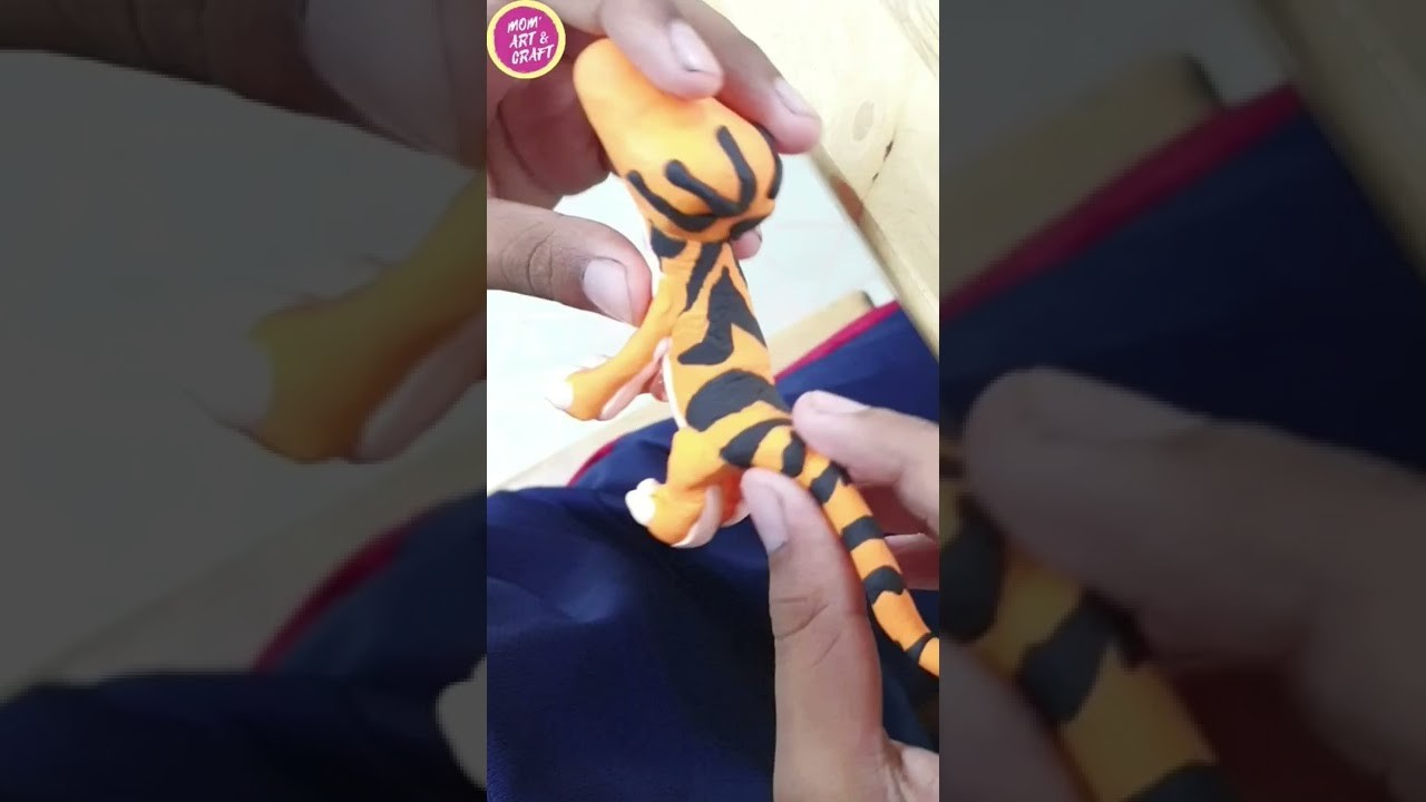 Making of tiger using playdoh #shorts #satisfying #playdoh #tiger