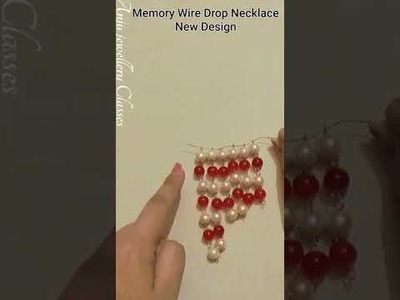 Memory Wire Drop Necklace Making Short Video#Shorts By Anju Jewellery Classes.