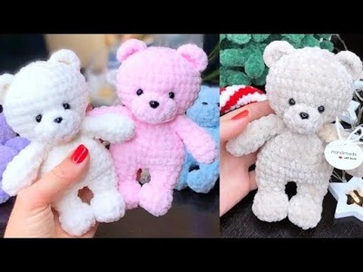 One Hour. Teddy BEAR crochet. 5.5". 14 сm. Small bear TUTORIAL. Crochet bear pattern