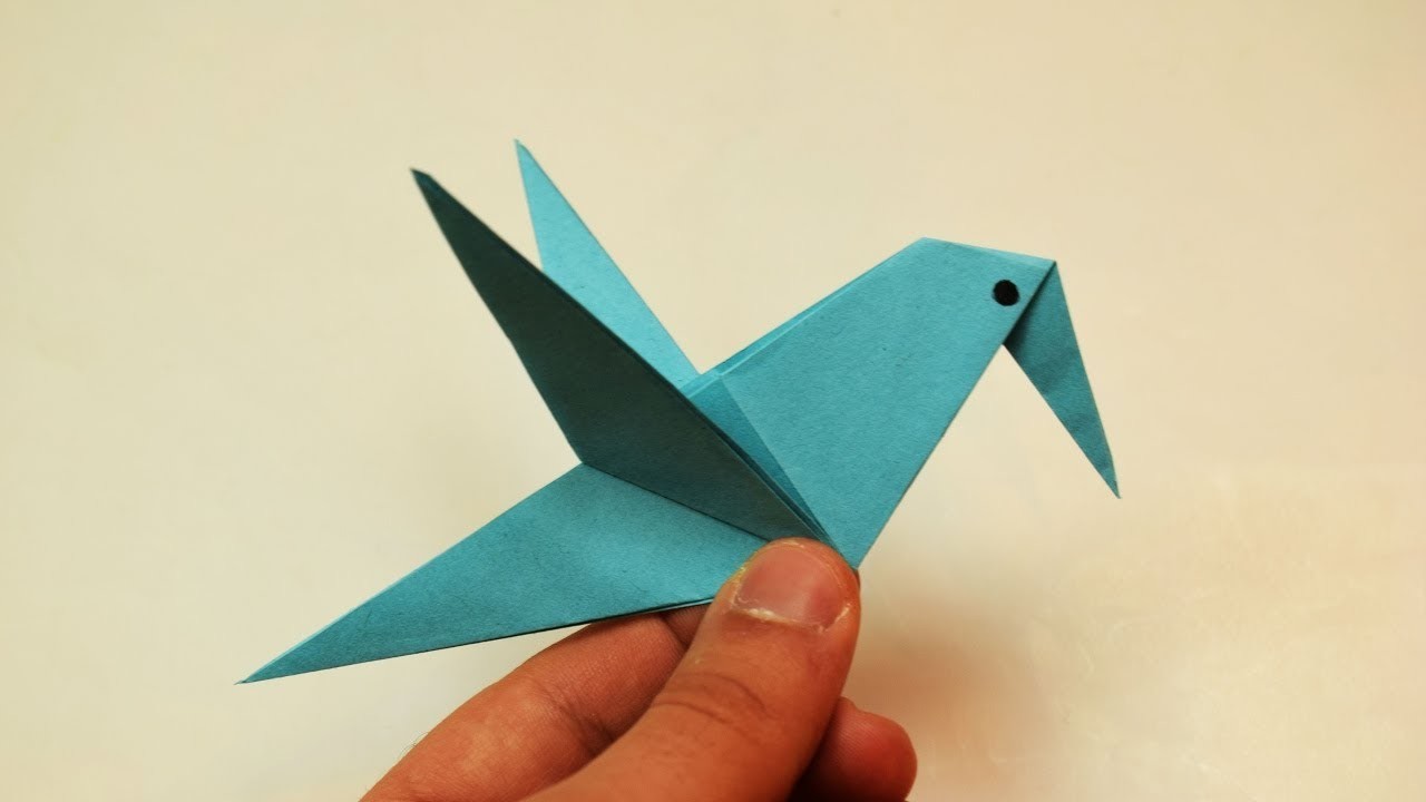 Origami Bird instructions for Kids - How to make a Paper Bird easy step by step