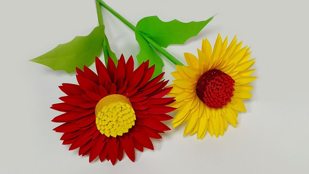 Paper Craft: Easy Way to Make Paper Flower || Beautiful Handcraft Flower Making Idea