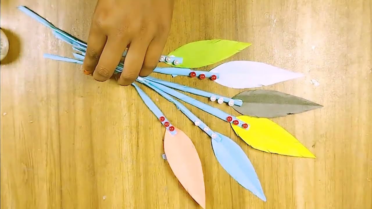 Paper creation || Flower stick Making || Colorful flower stick || Craft- 07 || Jamuna Boudi