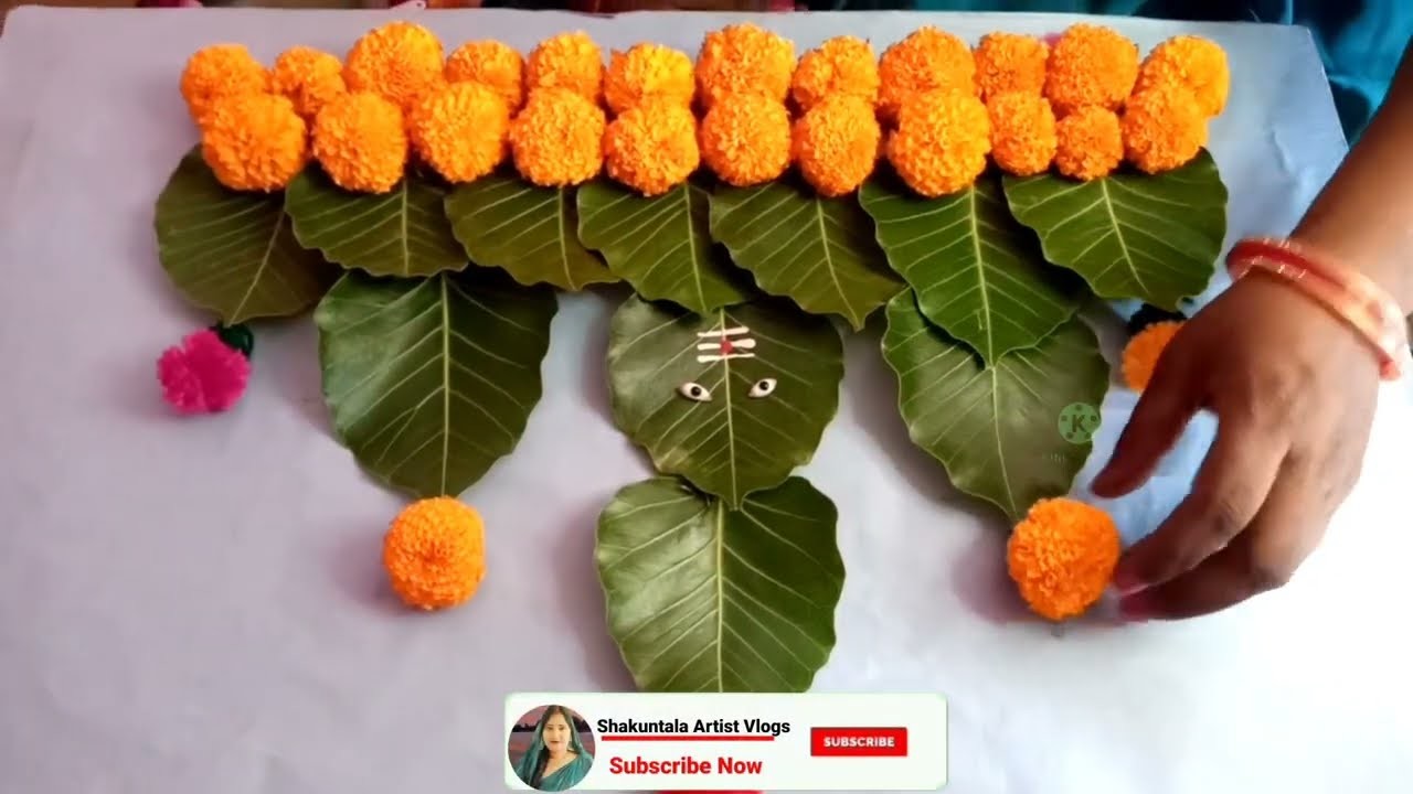 Peepal leaft ganesha.How to make Ganesh ji with leaf craft. DIY ganesha.Ganesh Craft