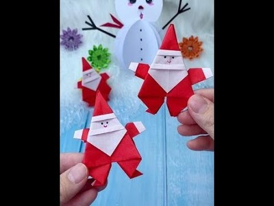 Santa Claus From Paper | DIY | Christmas Craft Ideas | Paper Craft | kids toy from paper #shorts