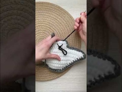 Sewing a Smile on a Crochet Ray | #amigurumi