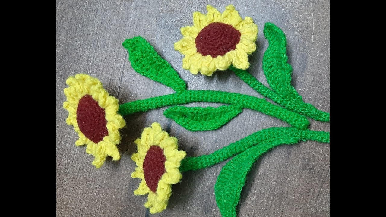 Sun ????flower  making. crochet craft idea. decoration craft