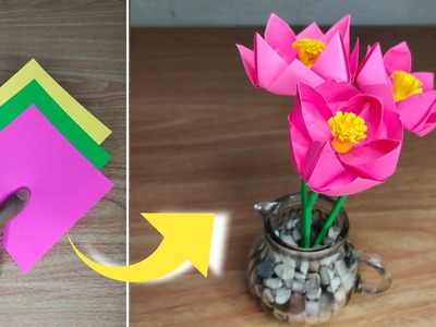 Tutorial Origami Very Simple - How To Make Lotus Flowers From Origami Paper
