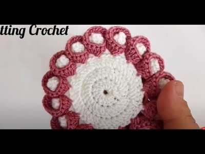 Very elegant coaster knitting pattern.#knittingcrochet #veryelegantcoasternittingpattern