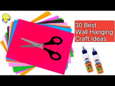 30 Easy and Quick Paper Wall Hanging Ideas | A4 Sheet Wall Decor | Cardboard Reuse | Room Decor DIY