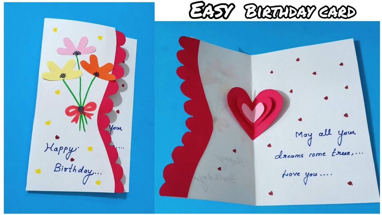 Beautiful birthday card ideas| diy handmade happy birthday card| Amazing greeting card ideas|