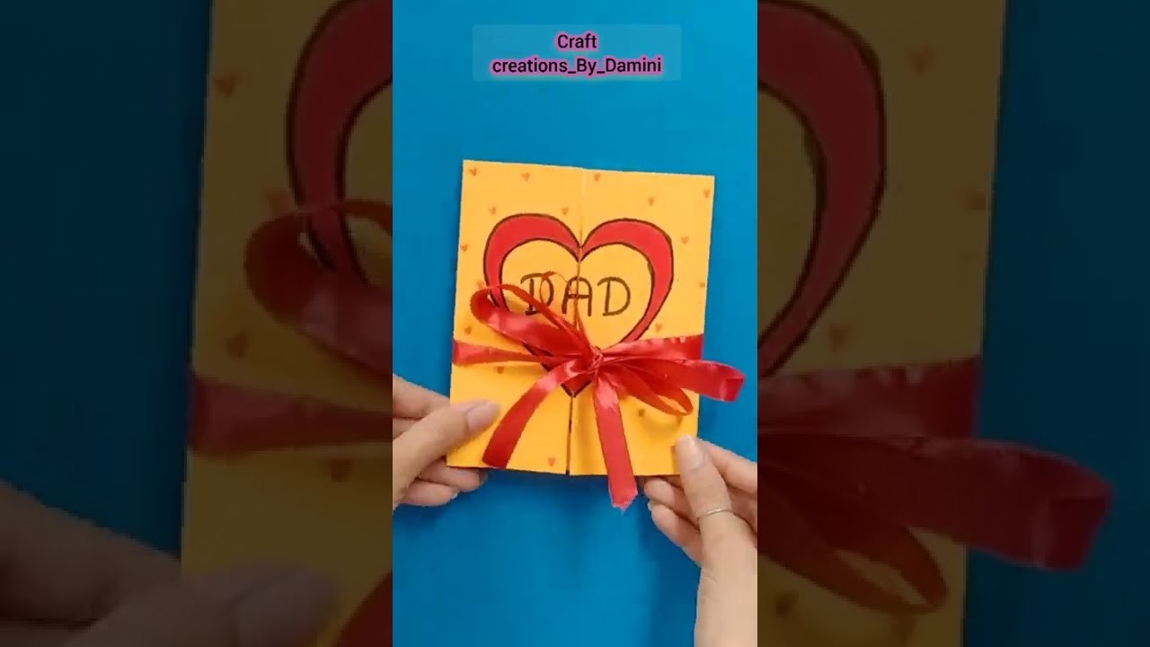Best Out Of Waste. Invitation card craft idea.Father's day Heart card #shorts