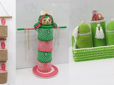 Best Out Of Waste Material For Space Saving, Rope Recycled Craft Ideas