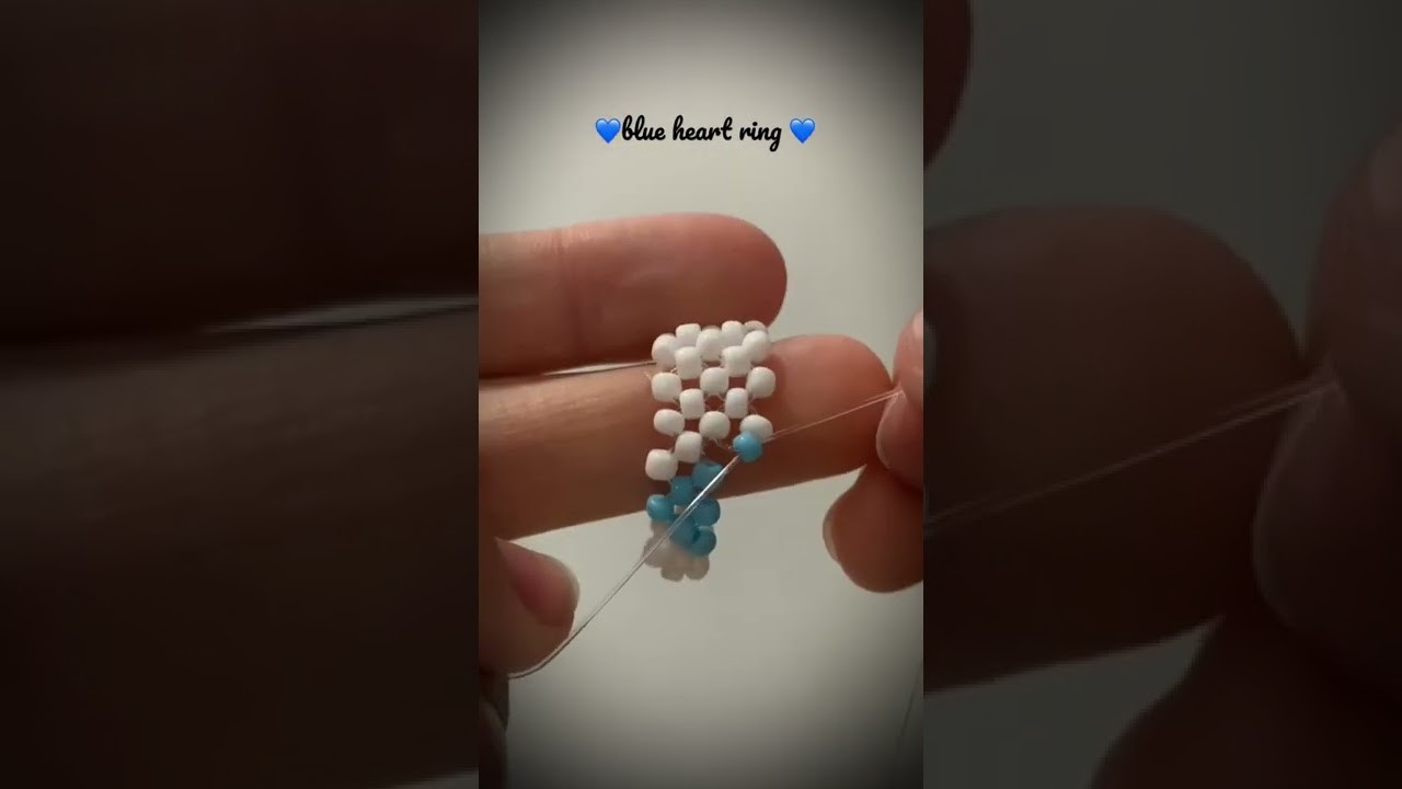 Blue heart ring tutorial ????