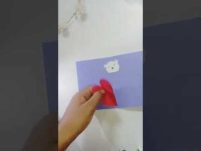 DIY greeting card.cute paper greeting. #virelshorts #shorts #papercraft #greetingcard