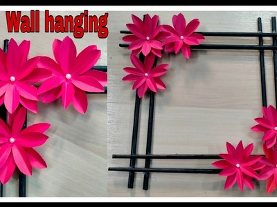 Diy  Paper Flower Wall Hanging || Easy Papar craft For home decoration || Paper craft ideas