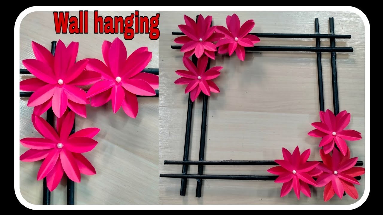 Diy  Paper Flower Wall Hanging || Easy Papar craft For home decoration || Paper craft ideas