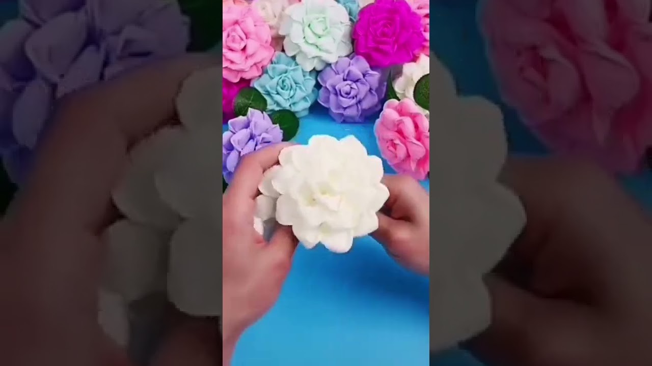 Easy flower making #handmade #craftideas #decorating #crafts #easy #flowers #paper #papercraft #diy
