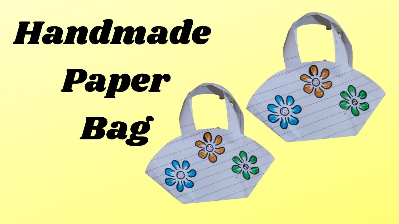 Handmade Paper Mini Carry Bag | Paper Gift Carry Bag | Paper Craft Ideas | Gift Packing Ideas