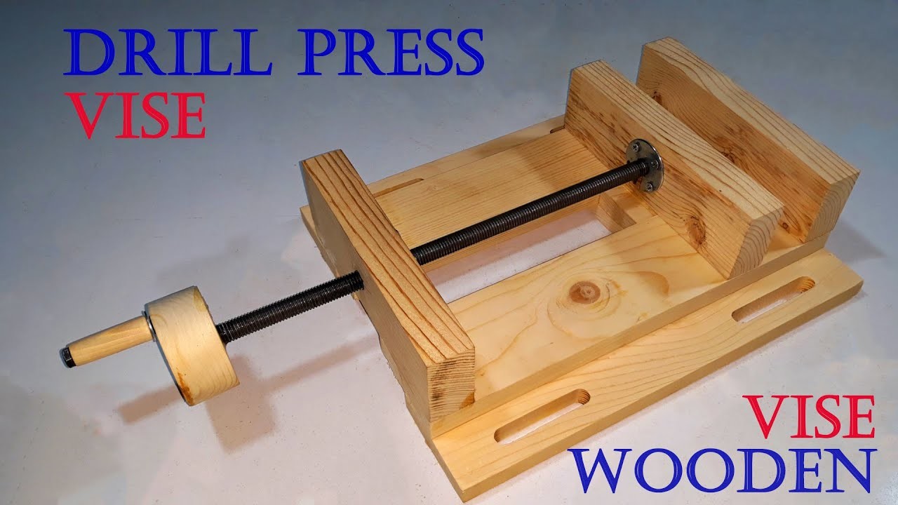 Homemade woodworking tool idea - make a wooden vise-drill press vise #creative #diy #woodworking