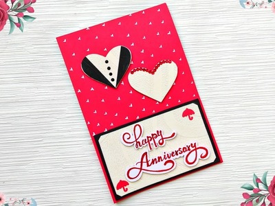 How to Make Beautiful Handmade Anniversary Card for Parents | Anniversary Card Idea | Tutorial