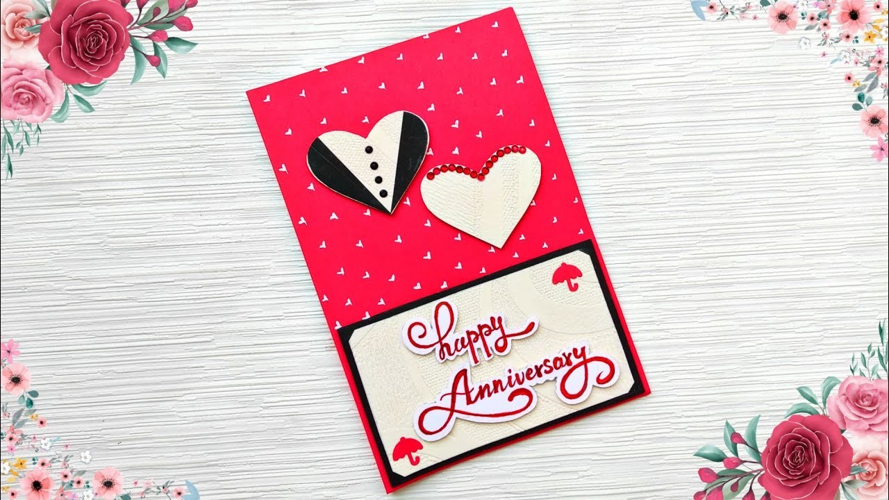 How to Make Beautiful Handmade Anniversary Card for Parents | Anniversary Card Idea | Tutorial