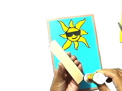 How to make Summer Card| Easy and Beautiful Summer vacation Card| Summer Greeting Card |