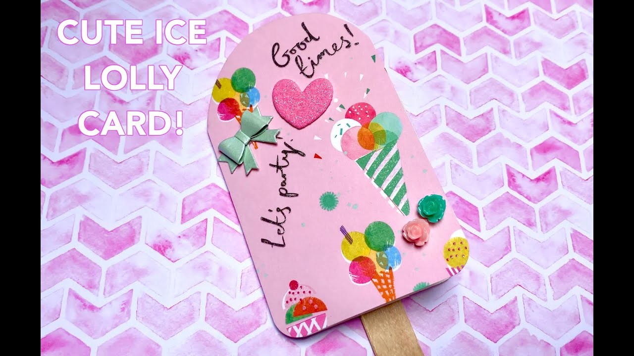 Ice lolly Card | Fun summer card | Quick and easy card | Handmade card | Handmade card tutorial