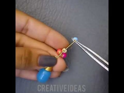 Latest standard simple earrings design handmade jewelry | creative ideas #shorts