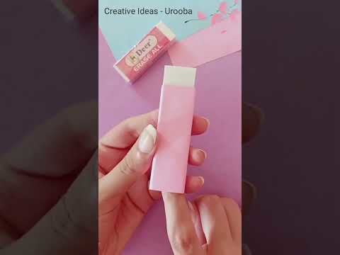 Make your simple Eraser Unique ????⚡ | Homemade Eraser Decoration #shorts Creative Ideas - Urooba