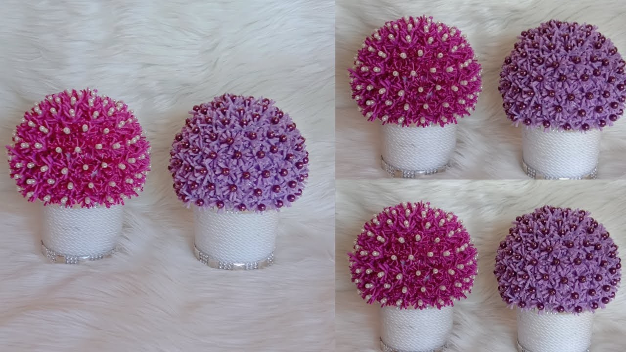 Mini Flowers from Foamiran and Pearl || Foam Flowers DIY (Bunga dari Foam Gliter dan Mutiara)