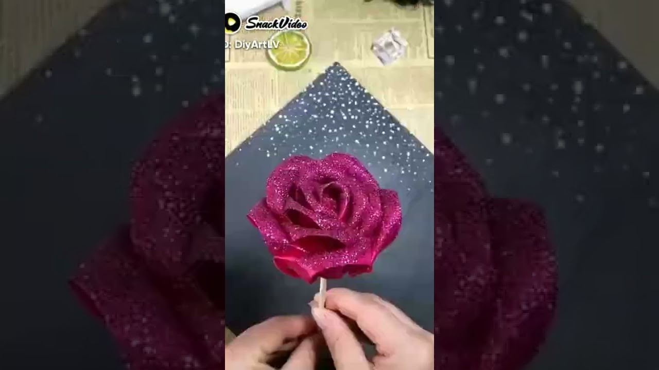 Pink Rose Gilter Flower ???? Dont forget like and subscribe make and Gift ????