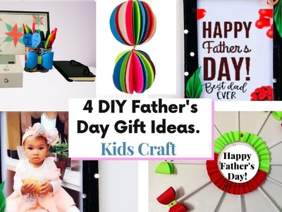 4 Easy DIY Father's Day Gift Ideas. Craft for kids.