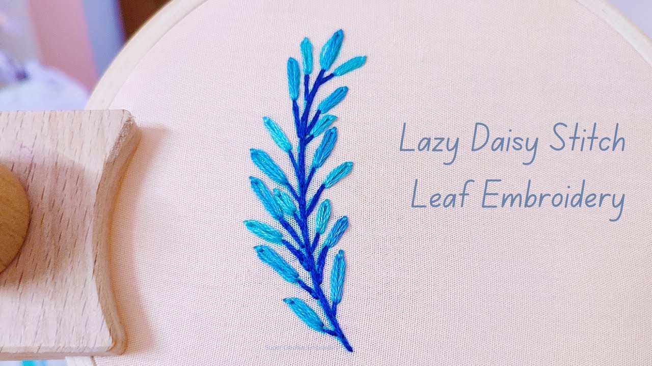 Basic Easy Lazy Daisy Stitch embroidery for beginners. Modern Creative Needle work Design #shorts