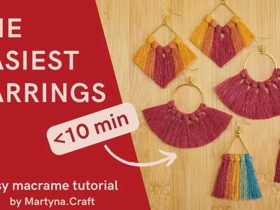 Can you make them faster? | The easiest macrame tassel earrings | Summer DIY