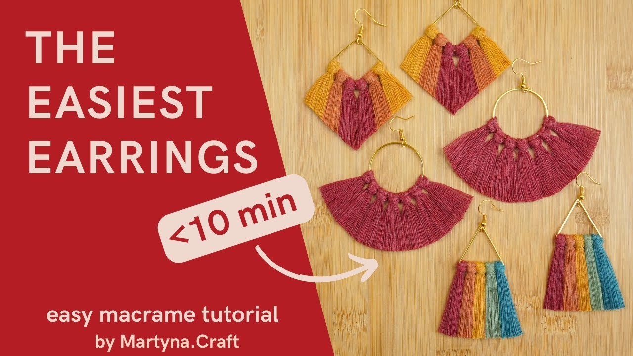 Can you make them faster? | The easiest macrame tassel earrings | Summer DIY