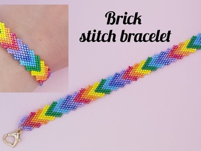 Colorful bracelet.Brick stitch bracelet.Gift for your friends.Pulsera de colores.Diy Beading