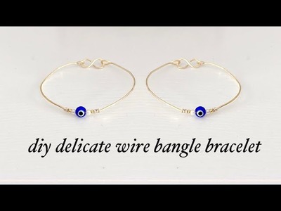 Diy Bracelet.How to Make Minimalist Bangle bracelet.Simple and dainty bracelet making at home.