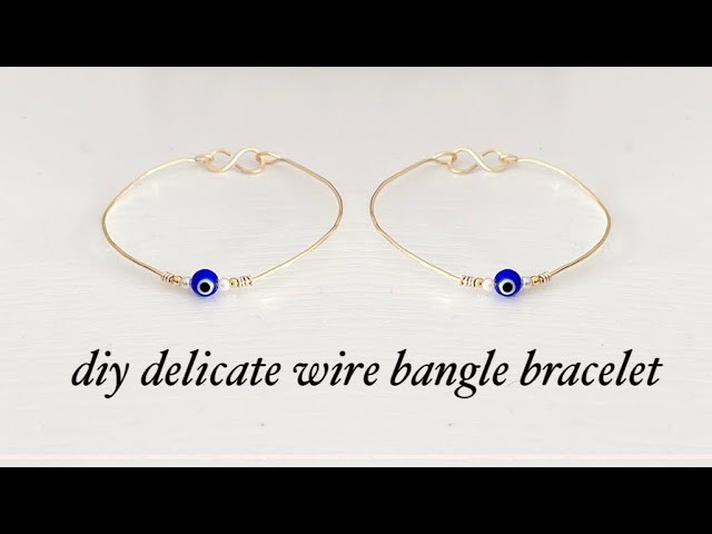 Diy Bracelet.How to Make Minimalist Bangle bracelet.Simple and dainty bracelet making at home.