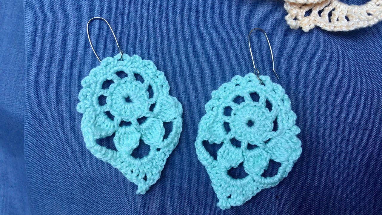 DIY Crochet Drop Summer Earrings |by Crafty Camille