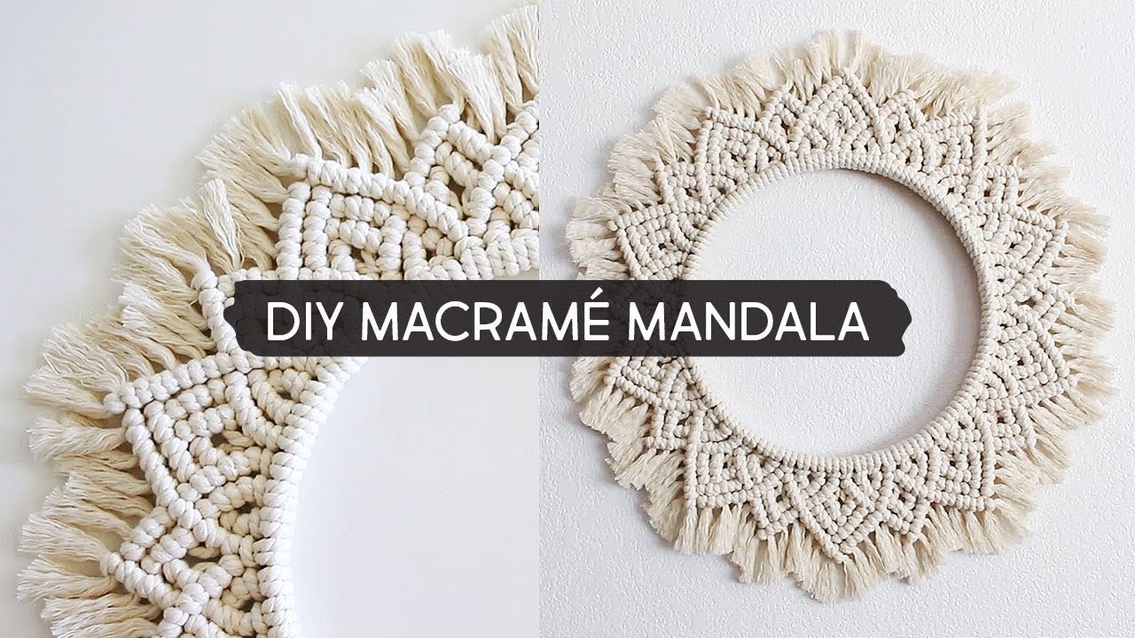 DIY ESPEJO en MACRAME  paso a paso  PRINCIPIANTES DIY Macrame Mirror Simple Design step by step